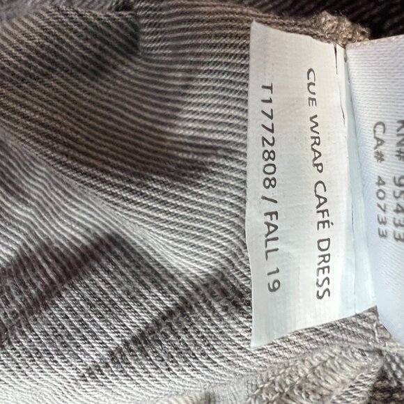 Toad&Co Womens Dress Herringbone V Neck Half Sleeve Belted Organic Cotton Small - Picture 13 of 15